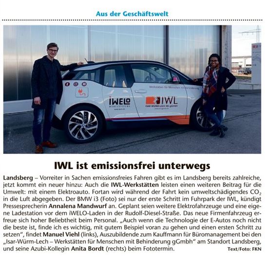 IWL ist emissionsfrei unterwegs