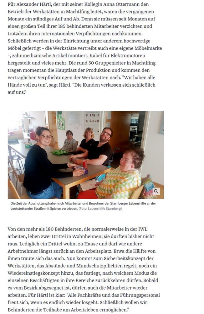 Süddeutsche Zeitung IWL-Werkstätten