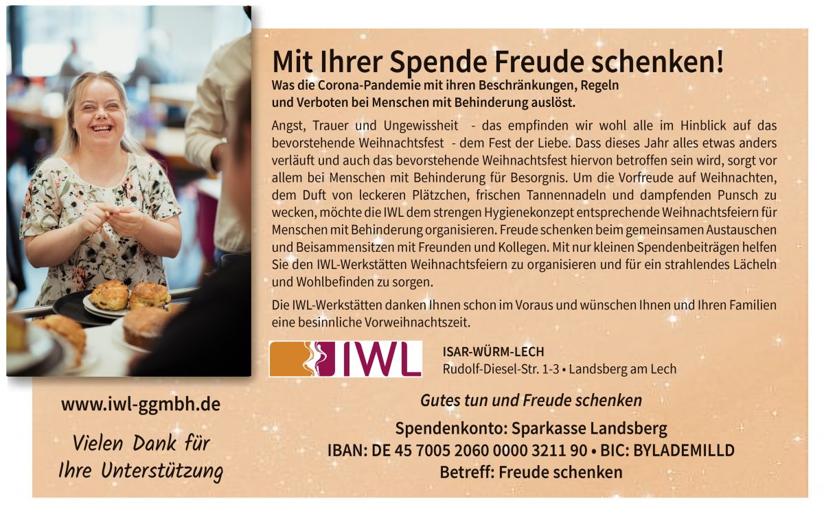 Mit Spenden Freude schenken IWL gGmbH Kreisbote