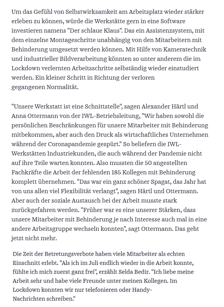 Zeitungsbericht Süddeutsche Zeitung IWL