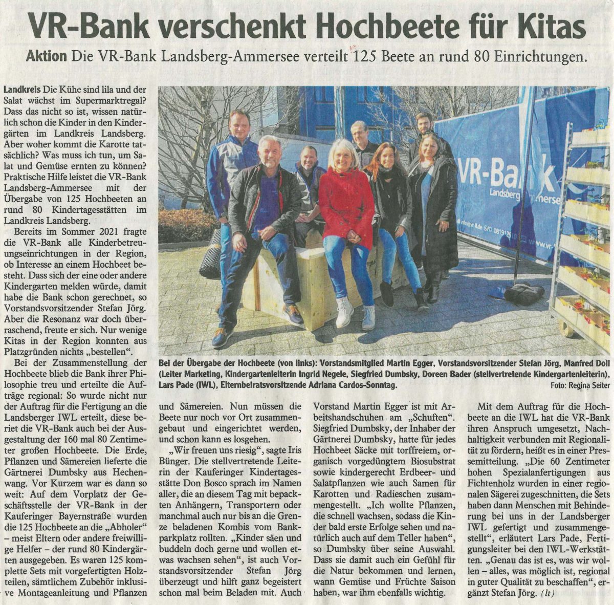 Landsberger Tagblatt VR-Bank verschenkt Hochbeete von IWL