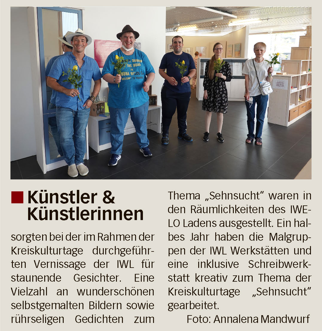 Vernissage, Künstler IWL Landsberger Extra Augsburger Allgemeine