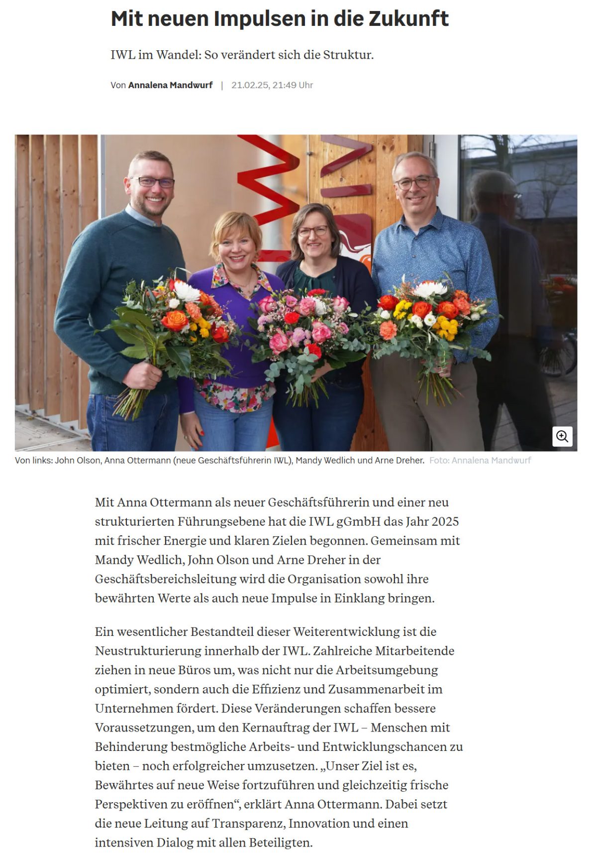 IWL, Landsberg am Lech, München, Starnberg, moderne Umstrukturierung, innovative Geschäftsführung