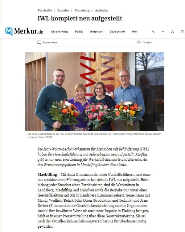 IWL, Pressebericht, Innovative Organisationsstruktur